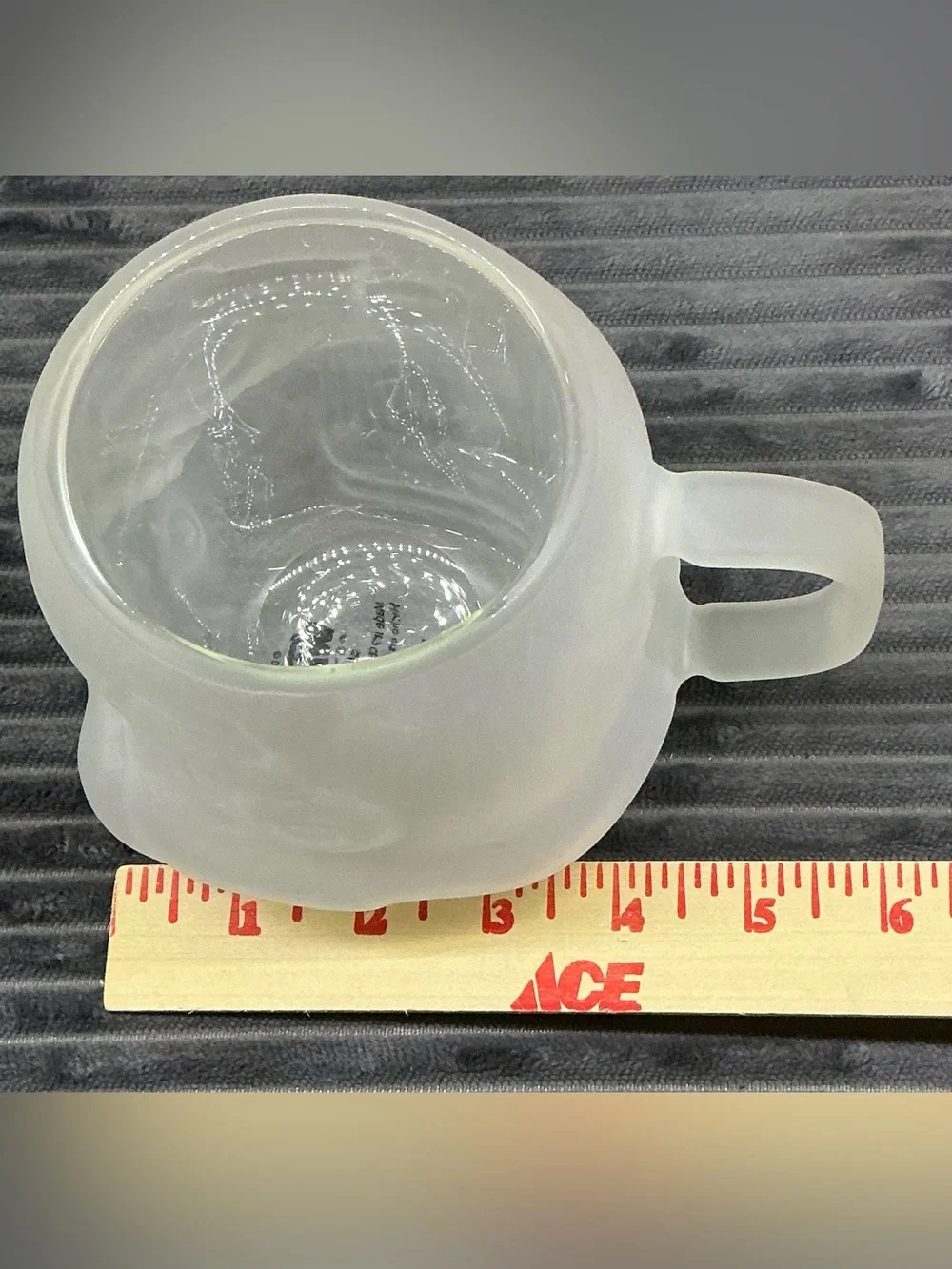 Disney Parks Star Wars Stormtrooper Frosted Glass Molded Helmet Mug Cup 350ml